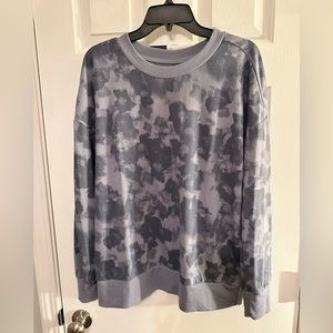 Mondetta Blue Camo Long Sleeve Sweatshirt Size Large